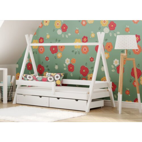 Drveni dečiji krevet tipi plus - beli - 180*80 cm Slike