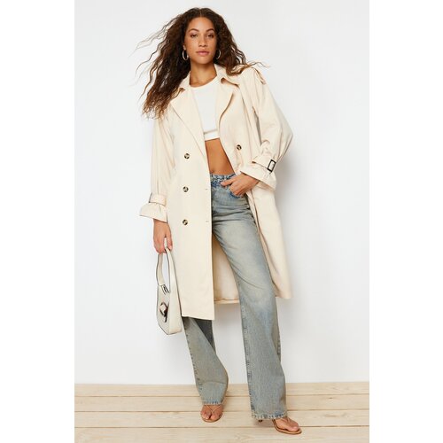 Trendyol Stone Oversize Wide Cut Belted Trench Coat Cijene