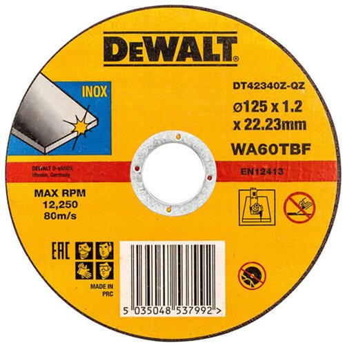 Dewalt rezna ploča za metal 125x1,2x22,23mm - DT42340Z Cene