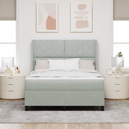  Krevet s opruga kutije Svijetlo siva 160 x 200 cm Bar&amp;scaron;un Slike