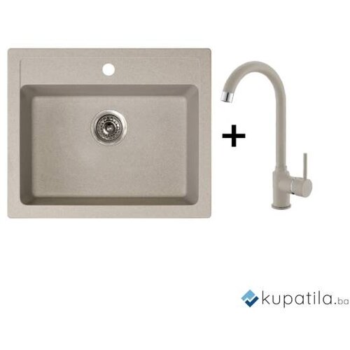  Sudoper bež+baterija Xgranit Quadro 60 Metalac Cene
