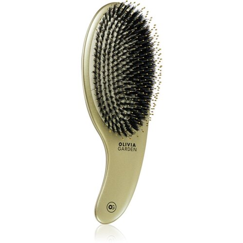 Olivia Garden Expert CURVE Board&amp;amp;Nylon Gold krtača za lase z najlonskimi in pra&amp;scaron;ičjimi &amp;scaron;četinami 1 kos Slike