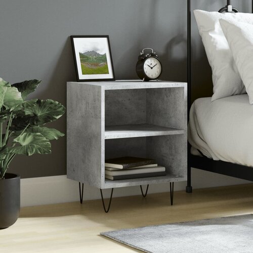 VidaXL Nočna omarica betonsko siva 40x30x50 cm inženirski les Slike