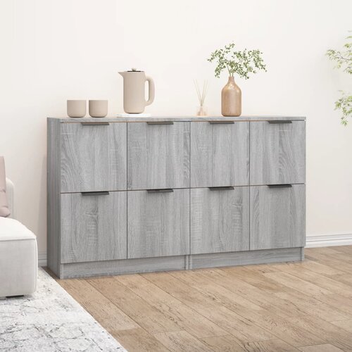 The Living Store Komoda 2 kosa siva sonoma 60x30x70 cm konstruiran les - Komoda, (21661786) Cene