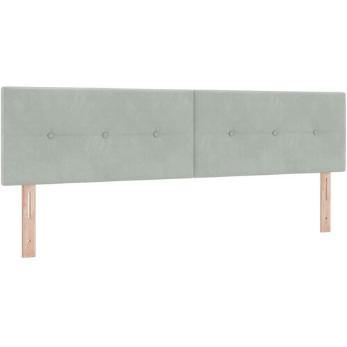  s box springom madracem i LED-om Svjetlosiva Bar&amp;scaron;un - Svjetlosiva 180 x 200 cm Pro&amp;scaron;iveno gumbima Slike