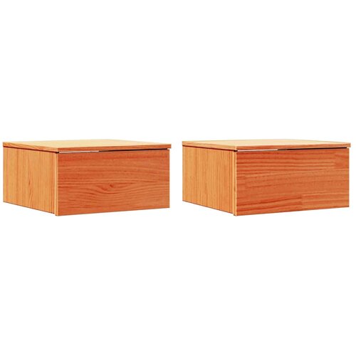  Noćni ormarić s ladicama 2 pcs Vosak smeđa 37 x 35 x 18,5 cm Slike