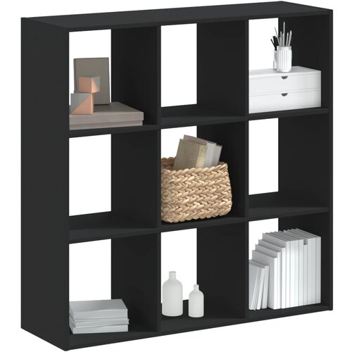 VidaXL Knjižna omara črna 102x32x102 cm inženirski les Slike