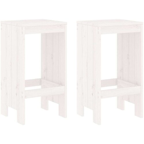 vidaXL barski stolci 2 kom bijeli 40 x 36 x 75 cm od masivne borovine Cene