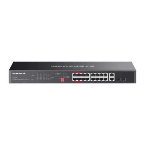 Mercusys MS120GP 20-Port Gigabit Rackmount Switch with 16-Port PoE+, 16x Gigabit PoE+ RJ45 ports, 2x... Cijene