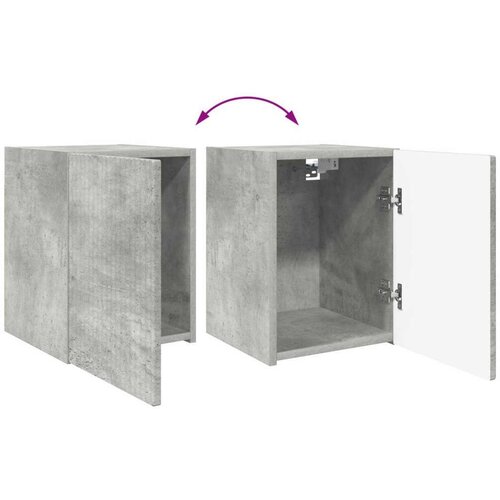  Set TV komoda Zidne 4 pcs Betonski sivi Konstruirano drvo Slike