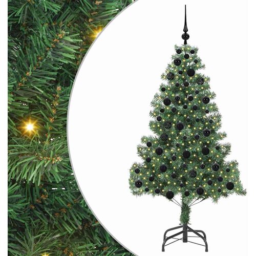 vidaXL Božično drevo med 300 LED z stojalom Zelena 180 cm PVC, (5000066752) Cene