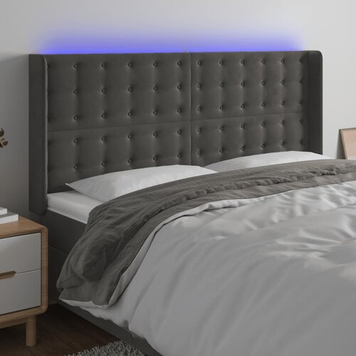  LED uzglavlje tamnosivo 183 x 16 x 118/128 cm bar&scaron;unasto Cijene