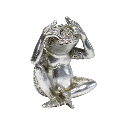  Figura Žaba srebrna 15cm LH-140 Slike