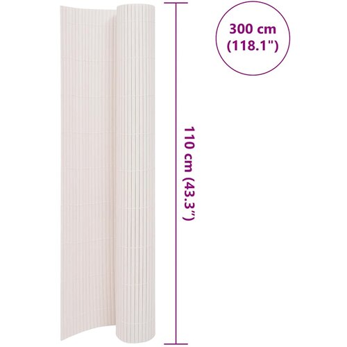 vrtna ograda 110 x 300 cm bijela Slike