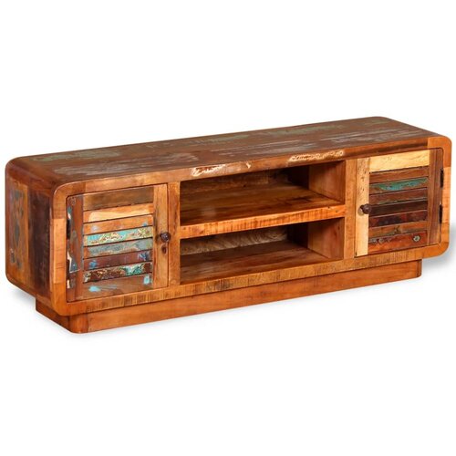 Maison Chic TV omarica - TV stojalo - Televizijska omarica iz trdnega predelanega lesa 120x30x40 cm, (21701100) Slike