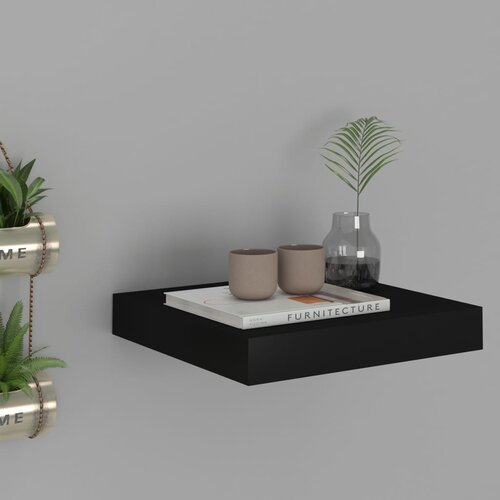 VidaXL Plutajuća zidna polica crna 23 x 23,5 x 3,8 cm MDF Slike