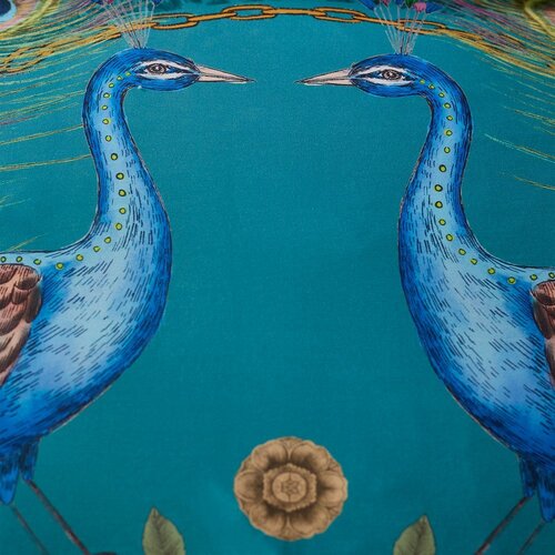 Matthew Williamson Zelenomodra posteljnina za zakonsko posteljo iz bombažnega satena 200x200 cm Xanadu Peacock &amp;ndash; Slike