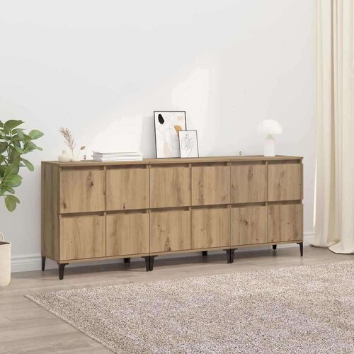 vidaXL Komode 3 pcs Umjetnički hrast 60 x 35 x 70 cm Konstruirano drvo Cene