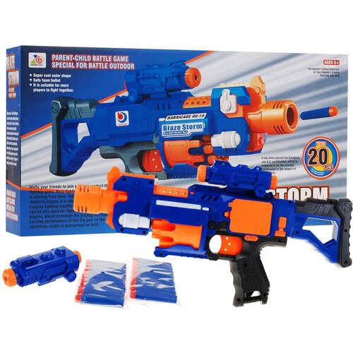  Pu&scaron;ka za igru Blaze Storm Pistol sa pjenastim metcima - narančasto/plavi Cene