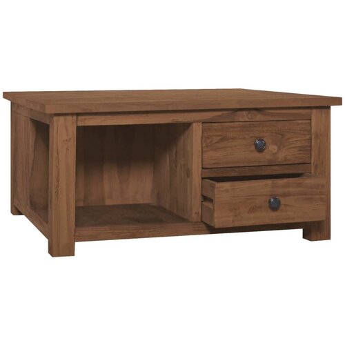 Maison Chic Klubska mizica - kavna mizica - Nizka mizica 68x68x33 cm trdna tikovina, (21754578) Slike