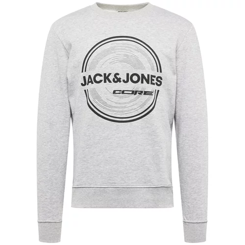 Jack & Jones Sweater majica 'PILOU' svijetlosiva / crna