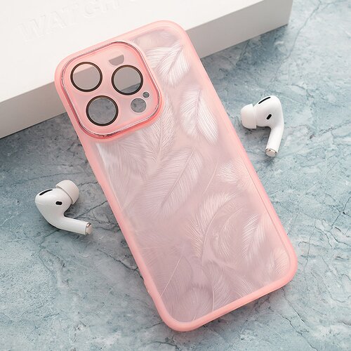  Maska za iPhone 15 Pro Max Glitter Feather roze Cene