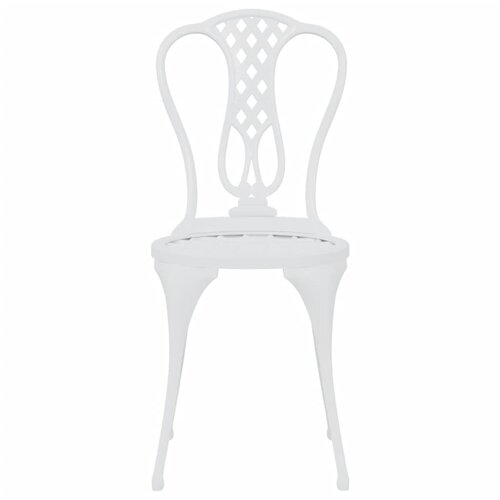  3-dijelni bistro set od lijevanog aluminija bijeli Bijela Slike