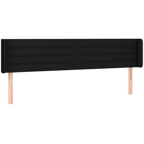  Uzglavlje crno 163x16x78/88 cm od tkanine Slike