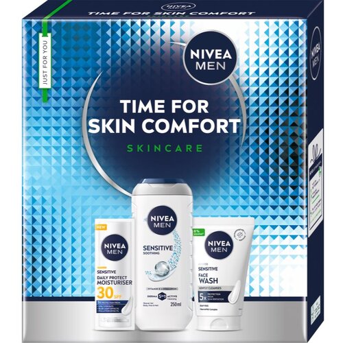 Nivea MEN Time for Skin Comfort darilni set za obraz in telo Slike