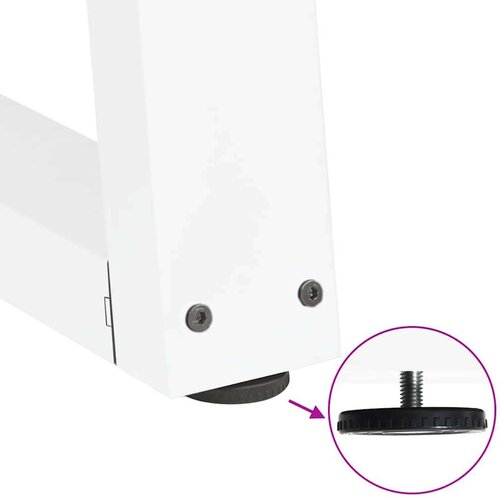  Noge blagovaonskog stola V-oblika 2 kom bijele 90x(72-73 3) cm Slike