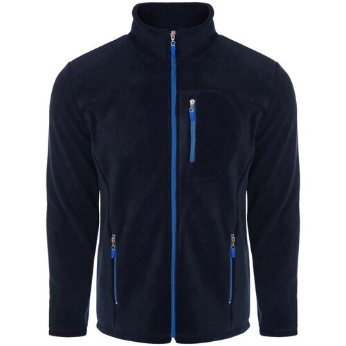 Dewberry 24601 5 Pocket Outdoor Full Zipper Fleece Jacket-NAVYVERT-2 Slike