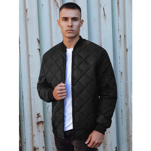 DStreet Men&amp;#039;s quilted bomber jacket black TX4847 Slike
