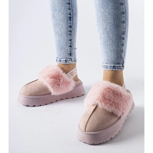  Pink insulated slippers with elastic band and fur Sangro Cijene