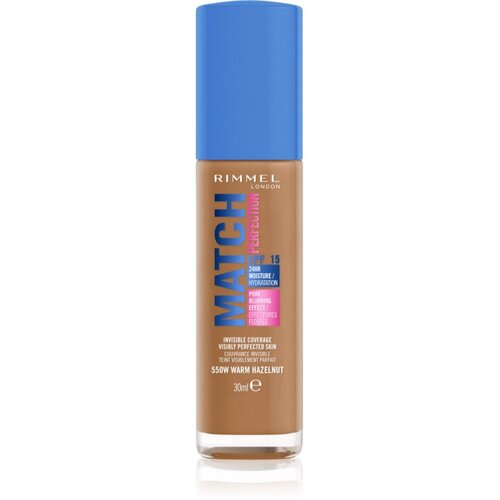 Rimmel London Match Perfection tekući puder SPF 15 nijansa 550W Warm Hazelnut 30 ml Slike
