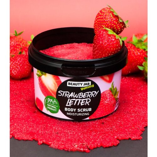 Beauty Jar Yummy Strawberry Letter nežni piling z vlažilnim učinkom 360 g Slike