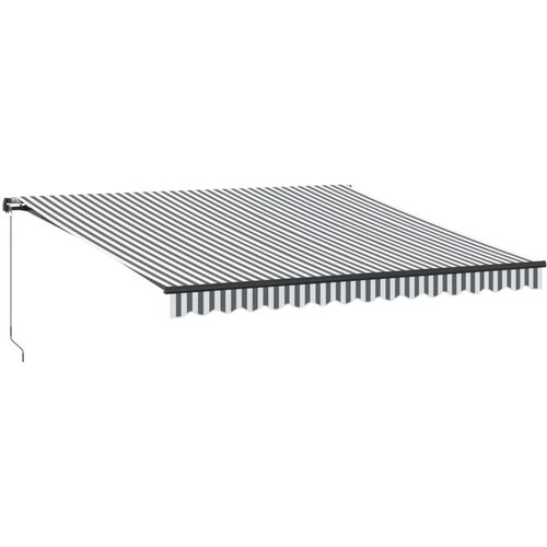 Maison Chic Ročno zložljiva tenda - Senčniki z LED antracit in bela 400x300 cm, (22038446) Slike