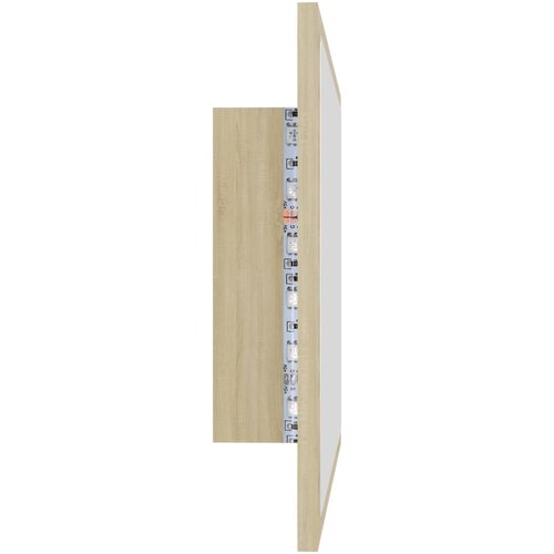  LED kupaonsko ogledalo boja hrasta sonome 60x8,5x37 cm akrilno Slike