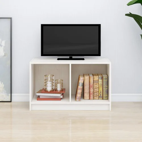 The Living Store TV omarica bela 70x33x42 cm trdna borovina - TV Omarica, (21375393)