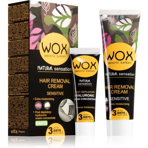Wox Natural Sensation krema za depilaciju za osjetljivu kožu 100 ml Slike