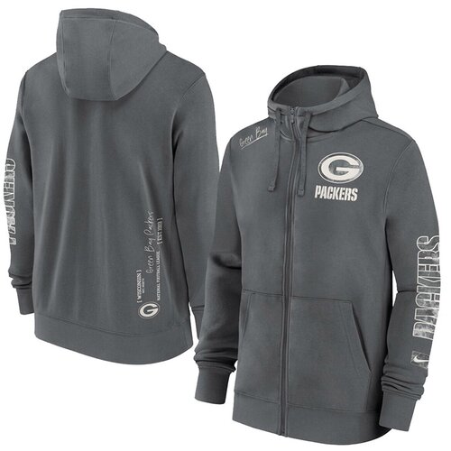 Nike Green Bay Packers Cotton Full-Zip Fleece Iron Grey jopica s kapuco Cene