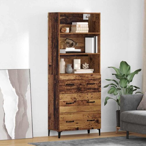  Highboard Staro drvo 69,5 x 34 x 180 cm Konstruirano drvo Slike