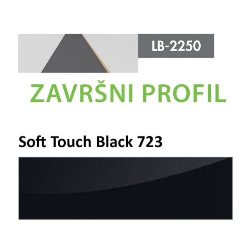 AGT profil Zidni MDF Završni LB-2250-B Soft Touch Black (723) 2800x115x12mm ( 026-121 ) Cene