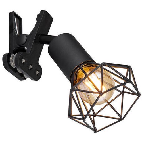 Globo 54802SK - Zidna lampa sa stezaljkom XARA I 1xE14/40W/230V crna Cene