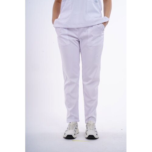 Pureboks Ženski donji deo medicinske uniforme, Beli Slike