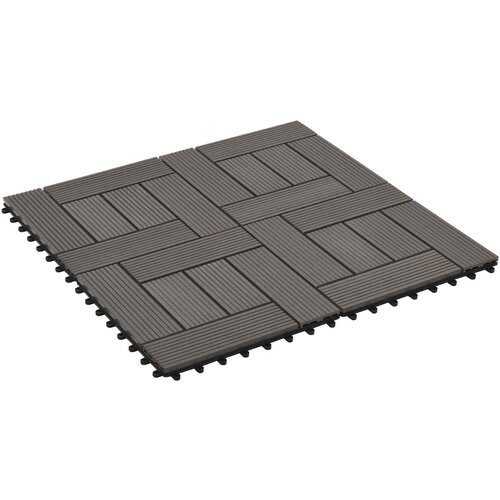  Pločice za decking 22 pcs Tamno smeđa 30 x 30 cm Cene