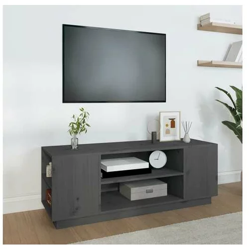  TV omarica siva 110x35x40,5 cm trdna borovina