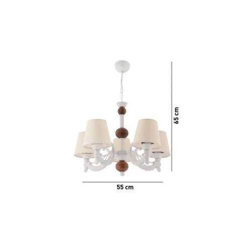 Opviq luster fiona wood cream white brown Cene