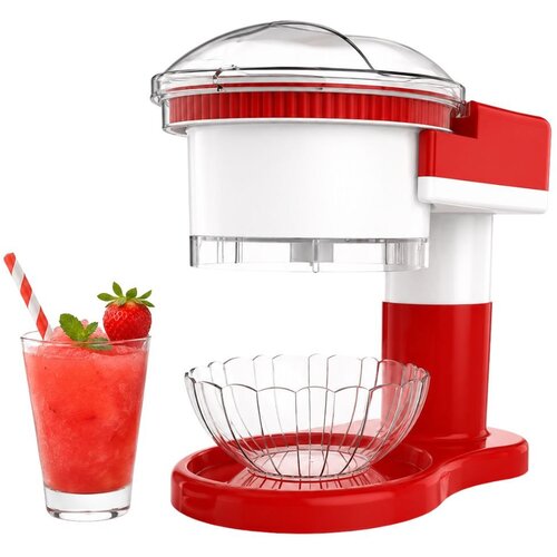 Verk 07555 aparat za granitu in slushy 30 W, drobilica leda + posoda &ndash; rdeče-bela Cene