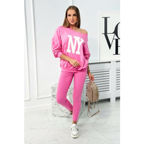 Kesi Cotton set sweatshirt + leggings pink Slike