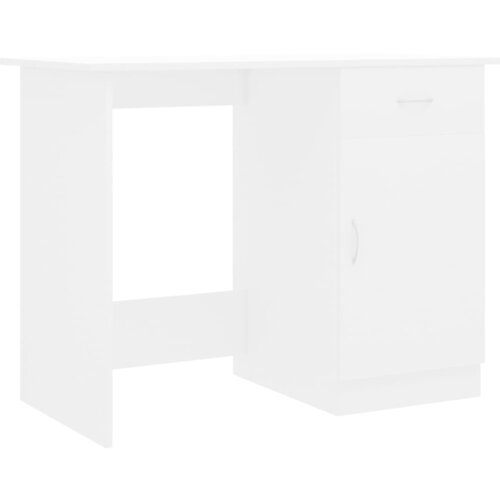 Maison Chic Pisalna miza - pisarniška miza - Računalniška miza bela 100x50x76 cm iverna plošča, (21785157) Cene